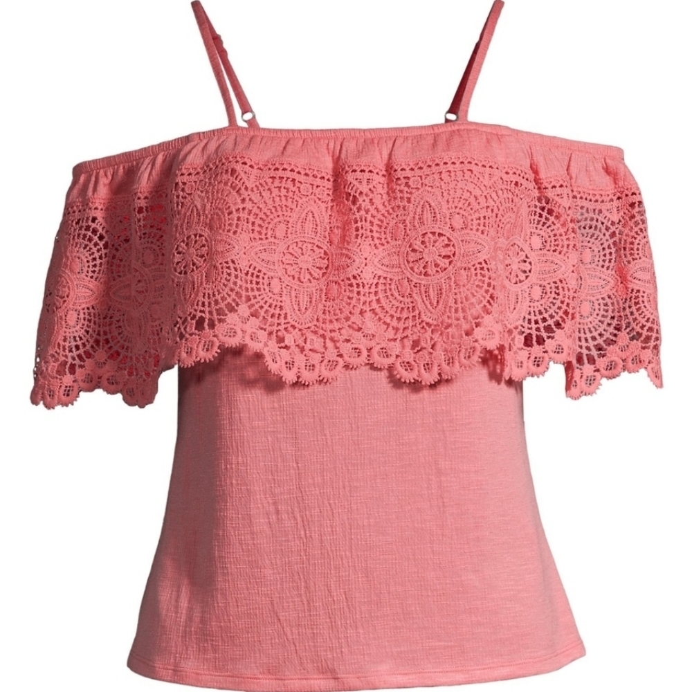 No Boundaries NWT Off The Shoulder Lace Top with Fitted Bottom Top 613 - Picture 1 of 4